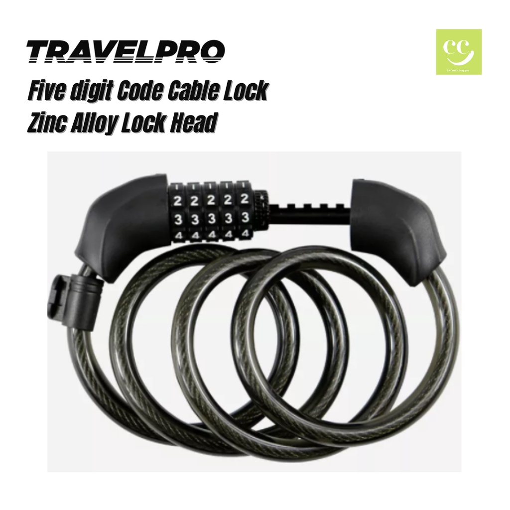 TRAVELPRO Cable Bike Lock Five Digit Code Shopee Philippines