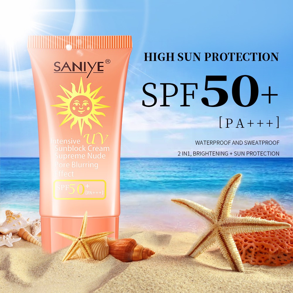 【SANIYE】Sunscreen SPF90+ PA+++ Sunblock Face Cream Whitening&High Sun ...