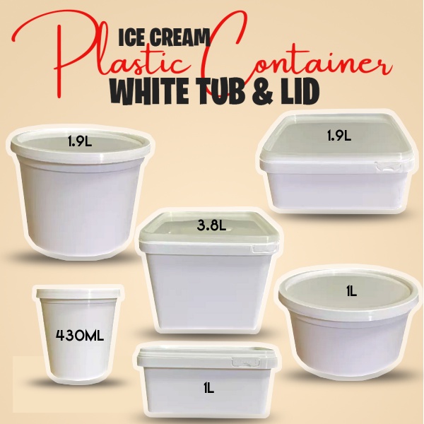 Ice Cream Tub Freezer Grade Food Storage Food Container Ice Cream