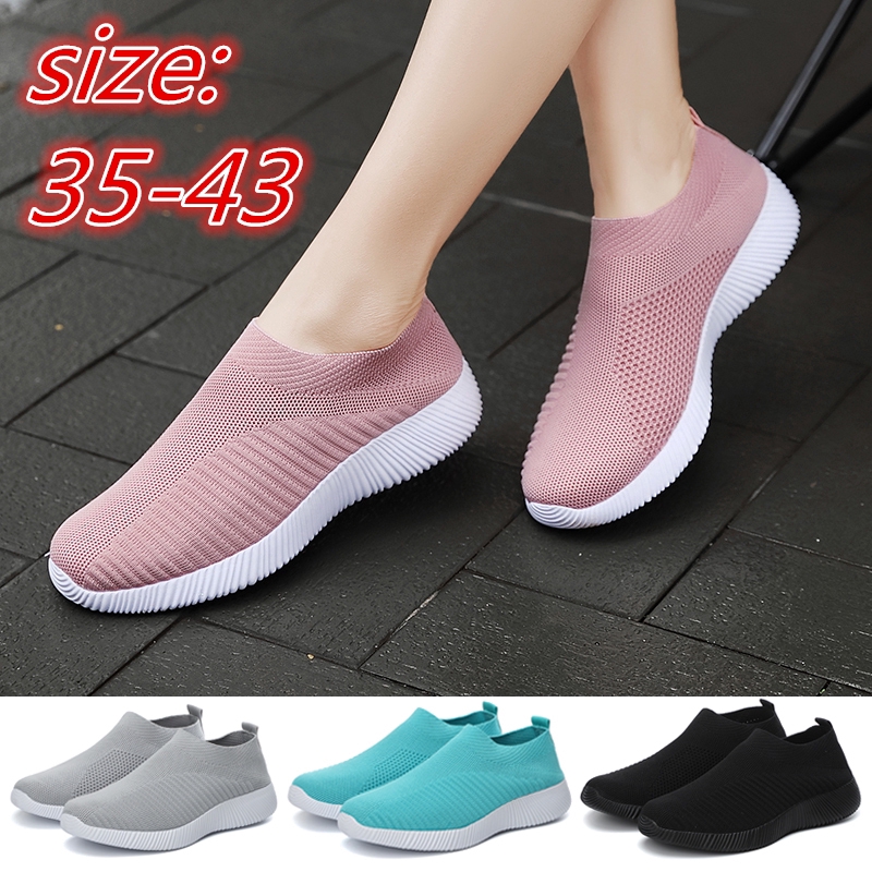 slip on running flat sneakers