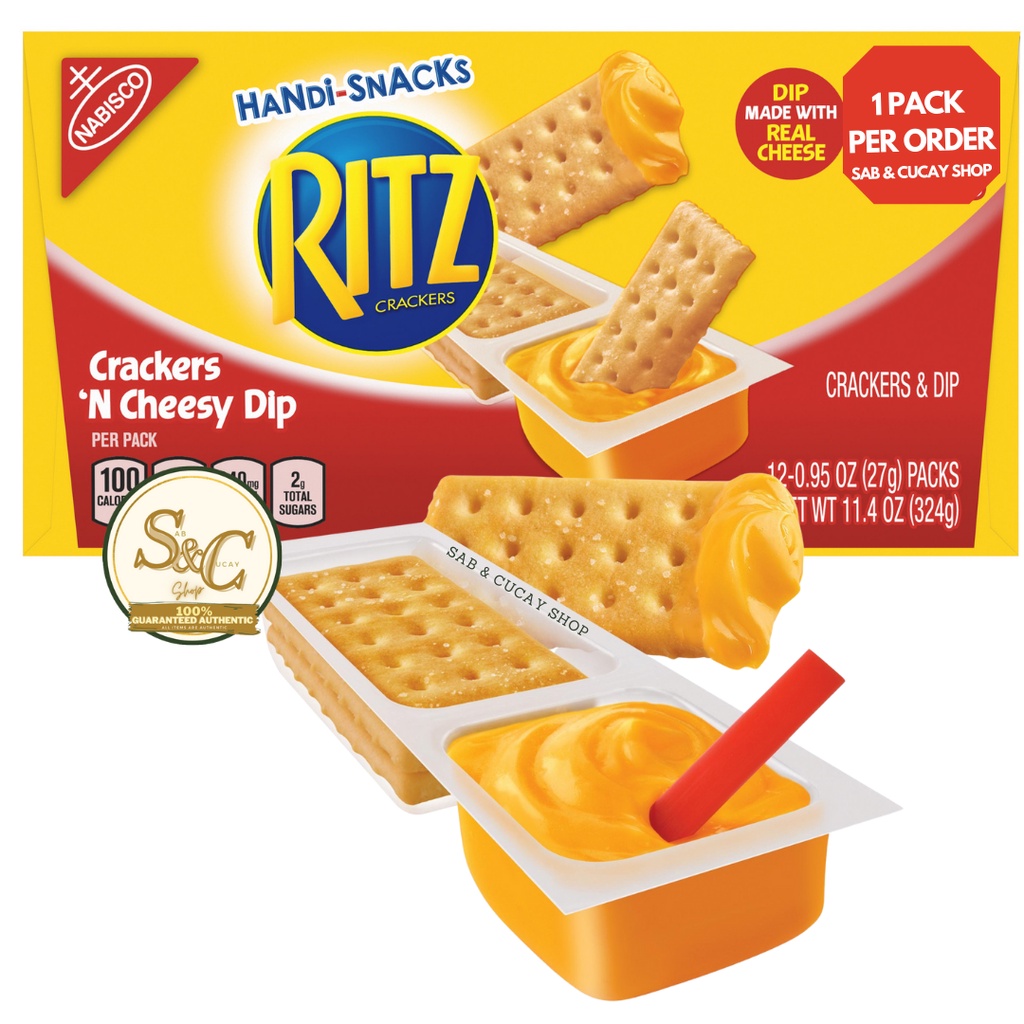 HandiSnacks Ritz Crackers and Cheese Dip Snack Pack Shopee Philippines