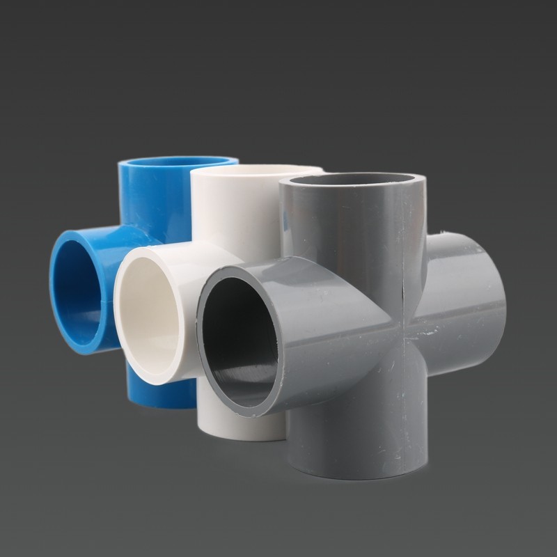 1pc 20/25/32/40/50mm PVC Pipe Cross Connector Garden Irrigation