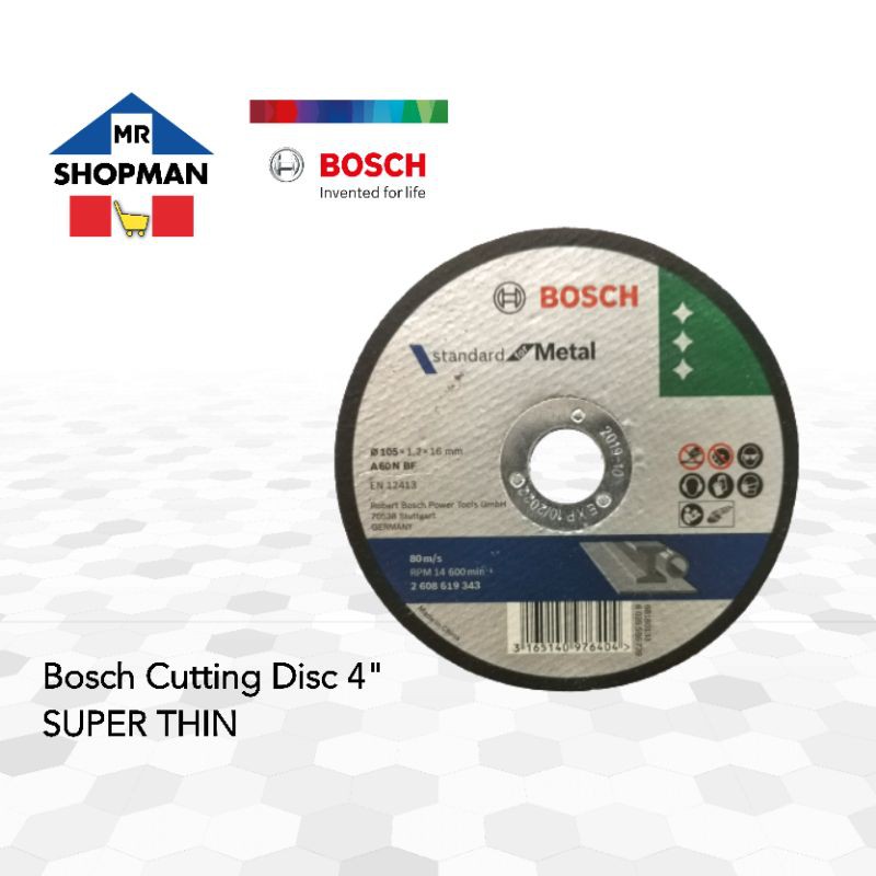 Bosch Cutting Disc 4" for Metal Shopee Philippines