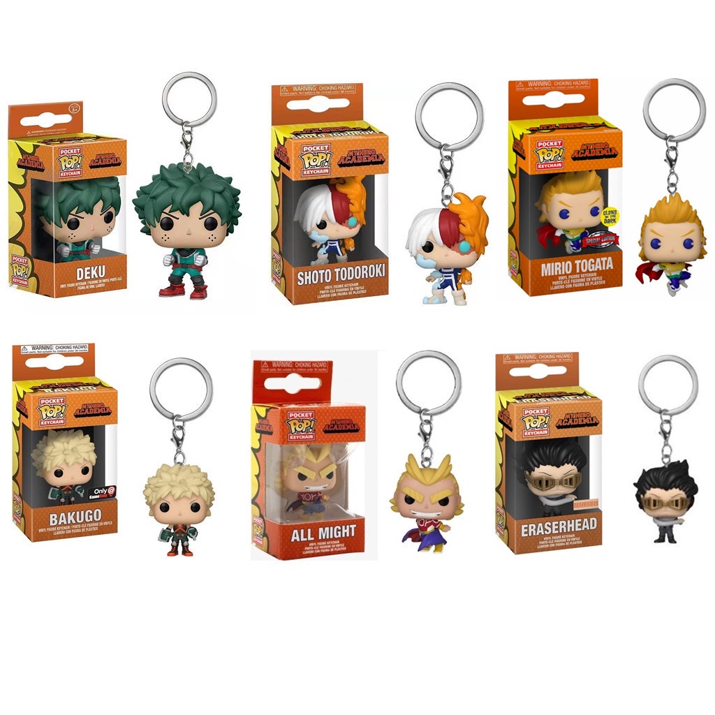 Pocket Pop! Funko Keychain My Hero Academia - Deku Bakugo All Might ...