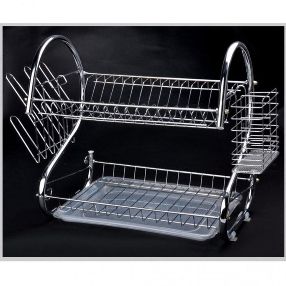 KD2L Stainless Steel 2 layer Dish Kitchen Drainer 3YpL Shopee