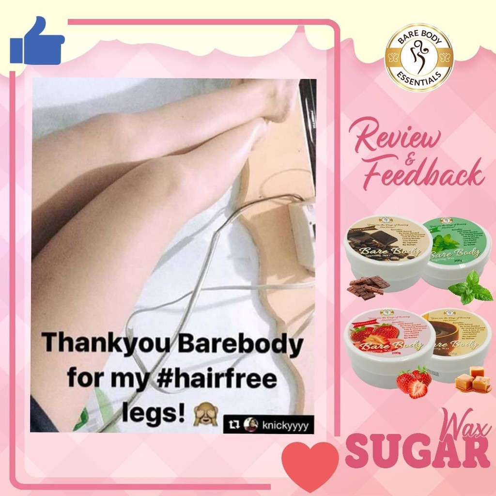 Barebody Sugar Wax 400g No Strips Needed Shopee Philippines