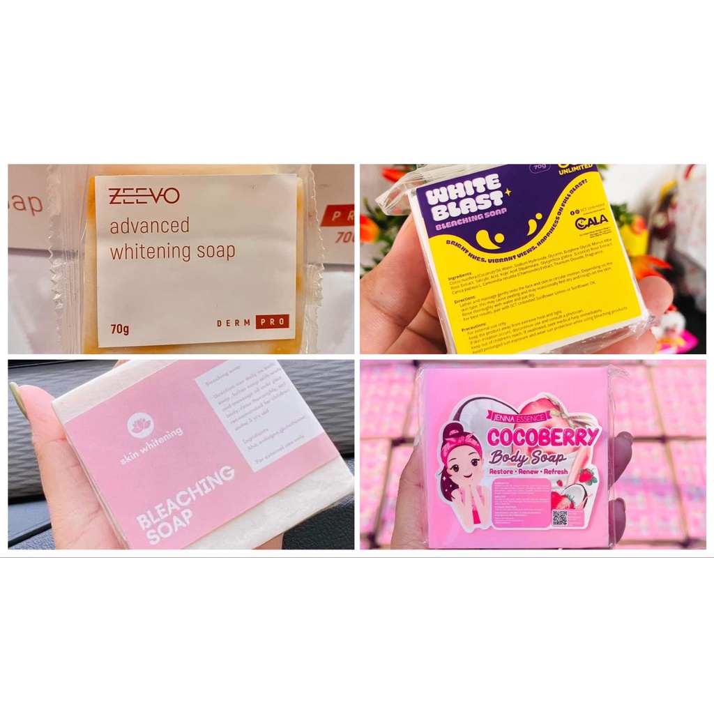 Trending Bleaching Soap Square Collection 70g 100g/pc Shopee