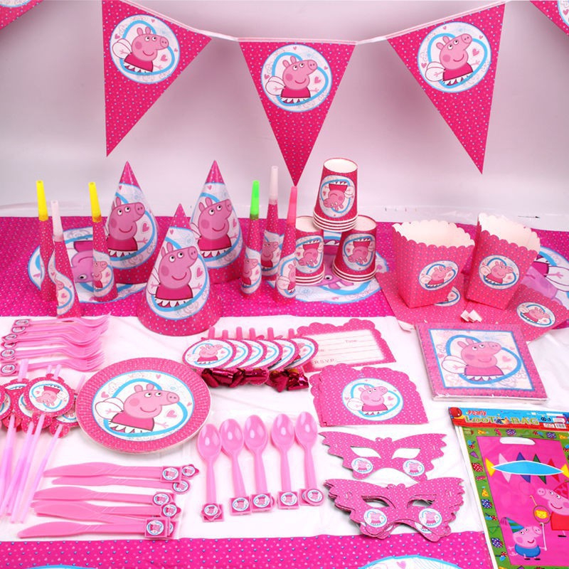 Kids Peppa Pig Theme Birthday Party Supplies Favor ...