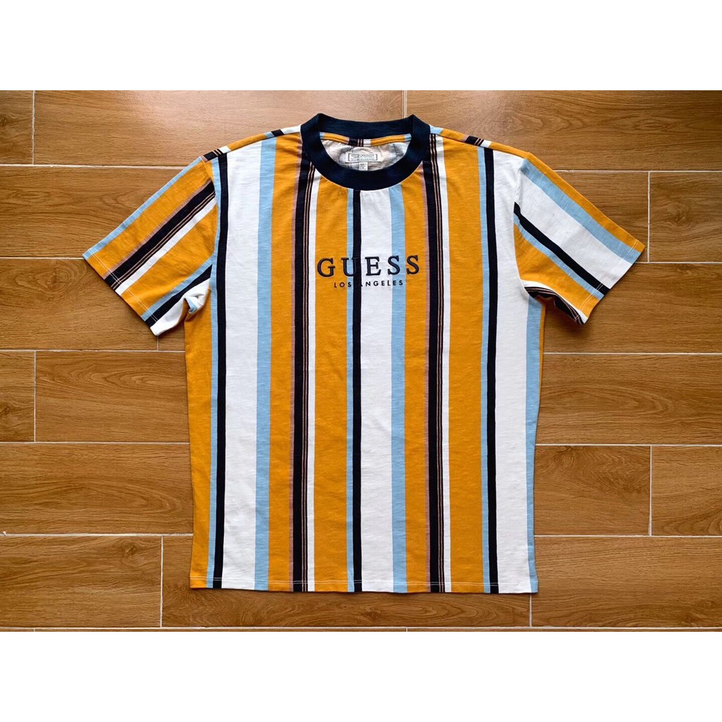 guess men's striped tee