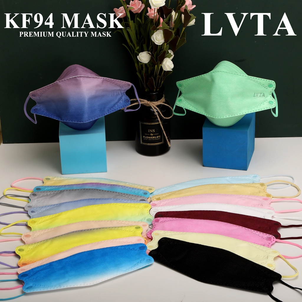 Mask KF94 Face Mask 4 Layer Nonwoven Protection Filter LVTA Mask 3D