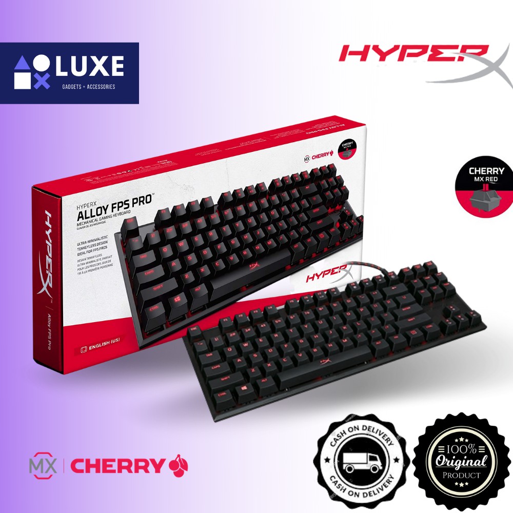 HyperX Alloy FPS Pro TKL Mechanical Gaming Keyboard 87Key, Cherry MX Red (HXKB4RD1US/R1