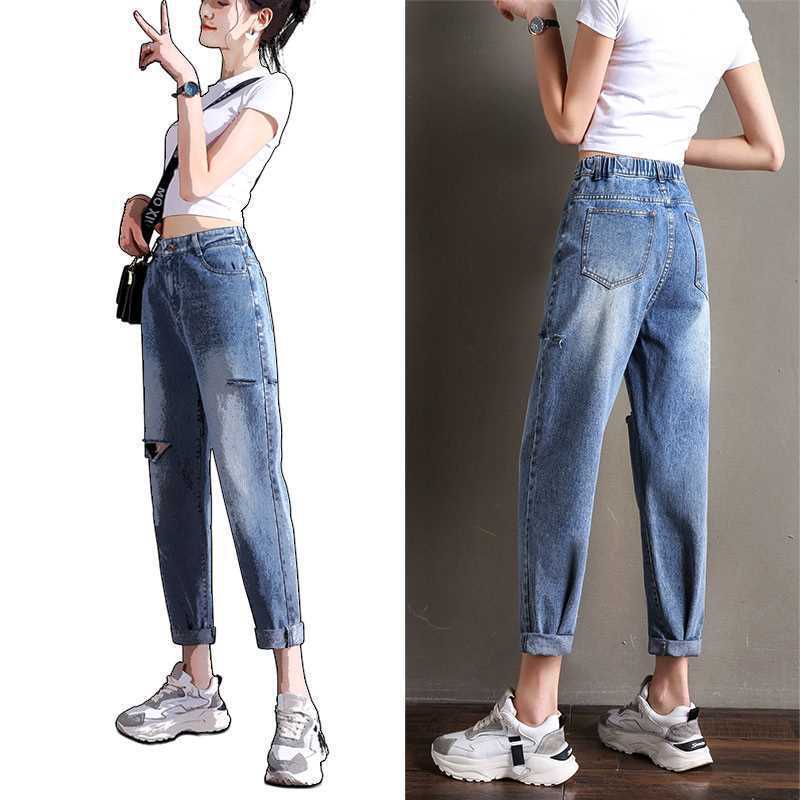 elastic waist jean capris