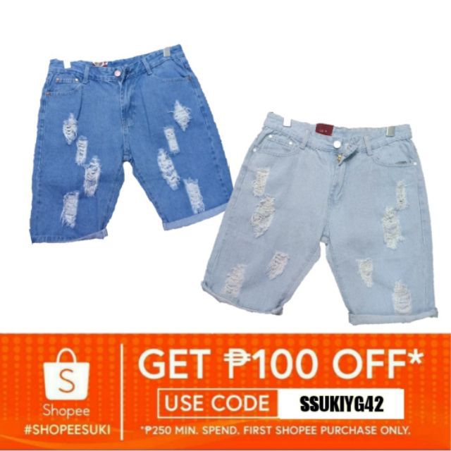 tattered shorts mens