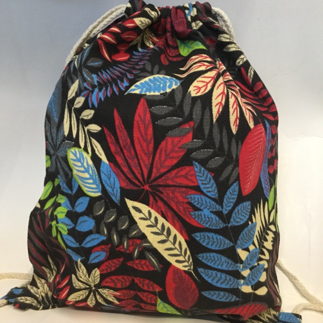 Canvas Drawstring bag string bag fashion design back pack Shopee