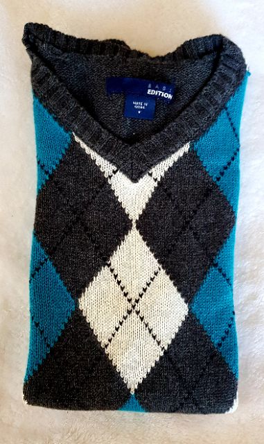 green argyle sweater vest