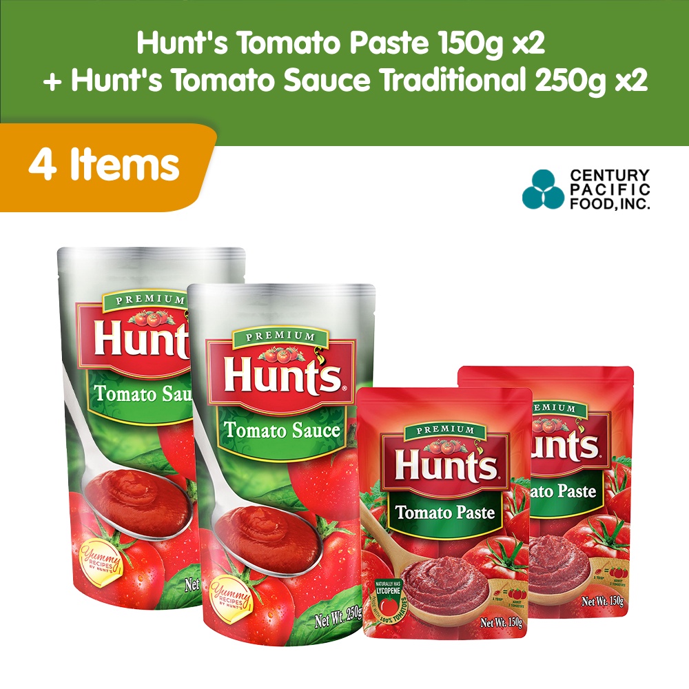 Hunt's Tomato Paste 150g Pack of 2 + Hunt's Tomato Sauce Traditional