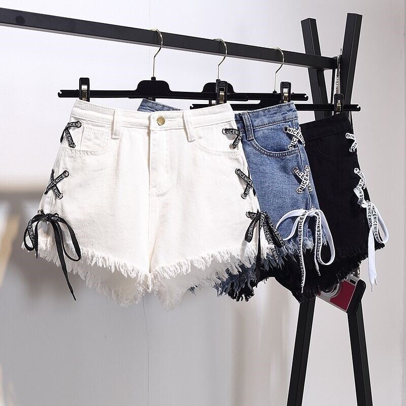 plus size jean shorts with lace