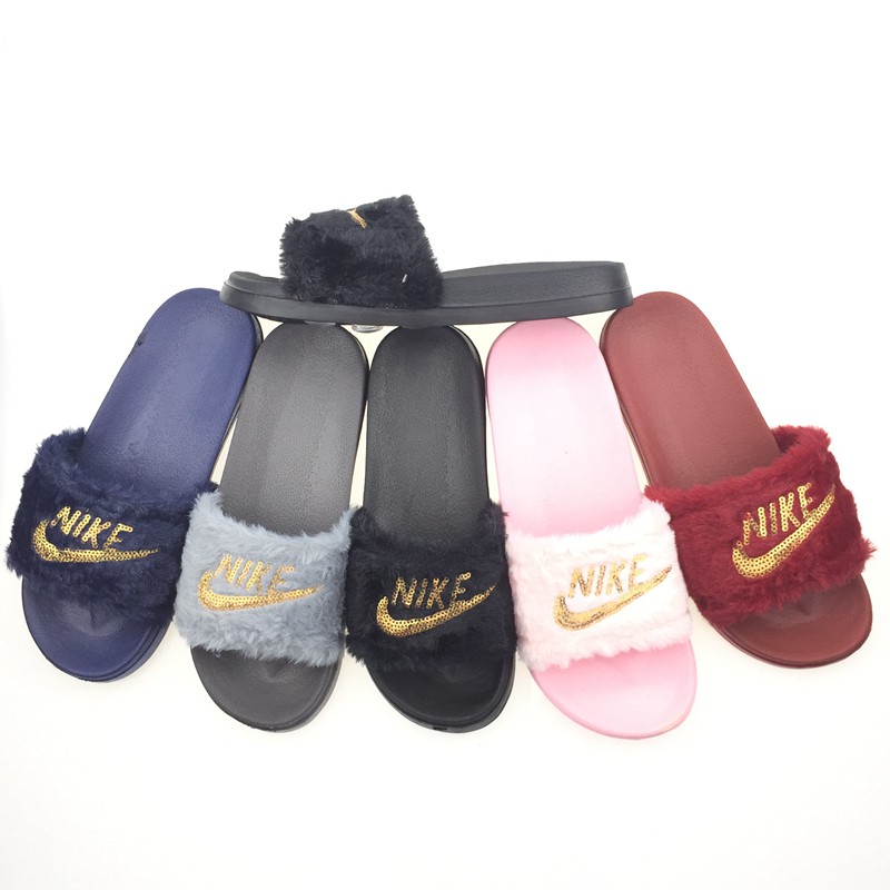 nike plush slippers