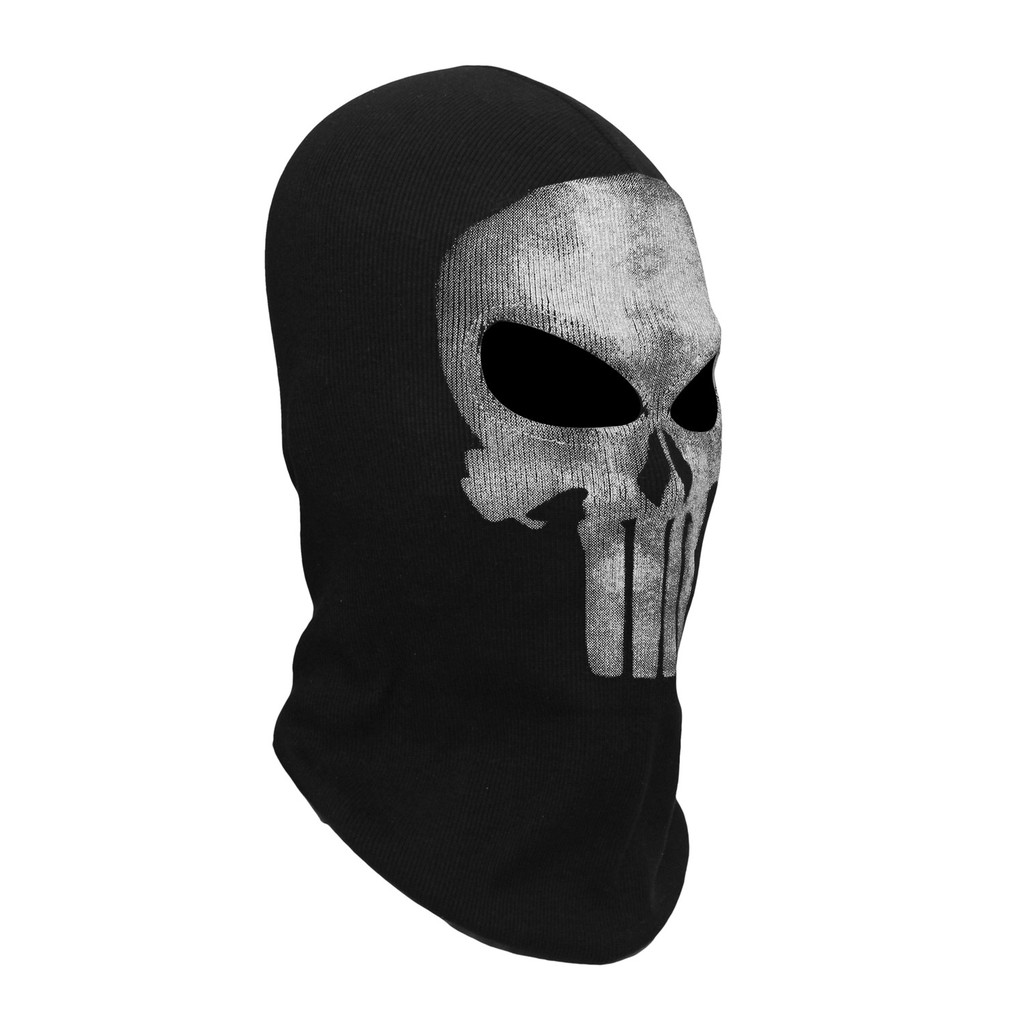 Full Face Ghost Skull The Punisher Halloween Mask Hood Scullies&Beanies Cap Hat 