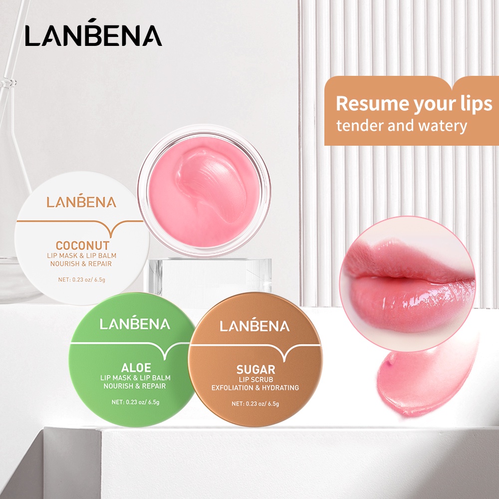 BBPH LANBENA LIP MASK & LIP BALM Sugar Lip Scrub Moisturizing