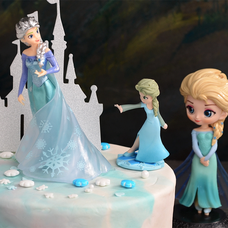 6pc Frozen Princess Cake Toppers Elsa Olaf Anna Figures Set Disney Toy Topper UK 