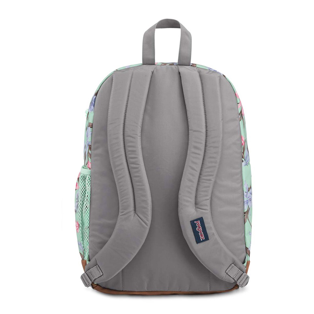 jansport big student backpack leather bottom