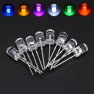 25pcs 5mm Red Straw Hat LED Wide Angle Water Clear Light Emitting Diode