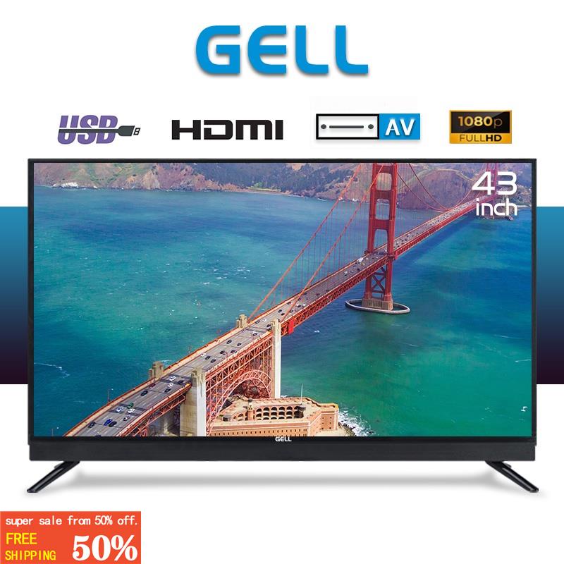 GELL 43 inches led tv&smart tv flat screen on sale FHD Frameless ultra ...