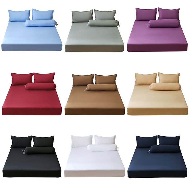 【HOT】Bolster Case 9 Solid Colors Long Pillowcase Polyester Protector