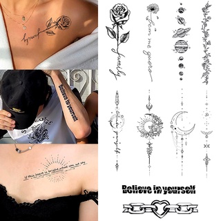 【SUN】Tattoo Sticker Waterproof Long Lasting 15 Days Simple Temporary Tattoo Fake Tattoo Magic Tattoo