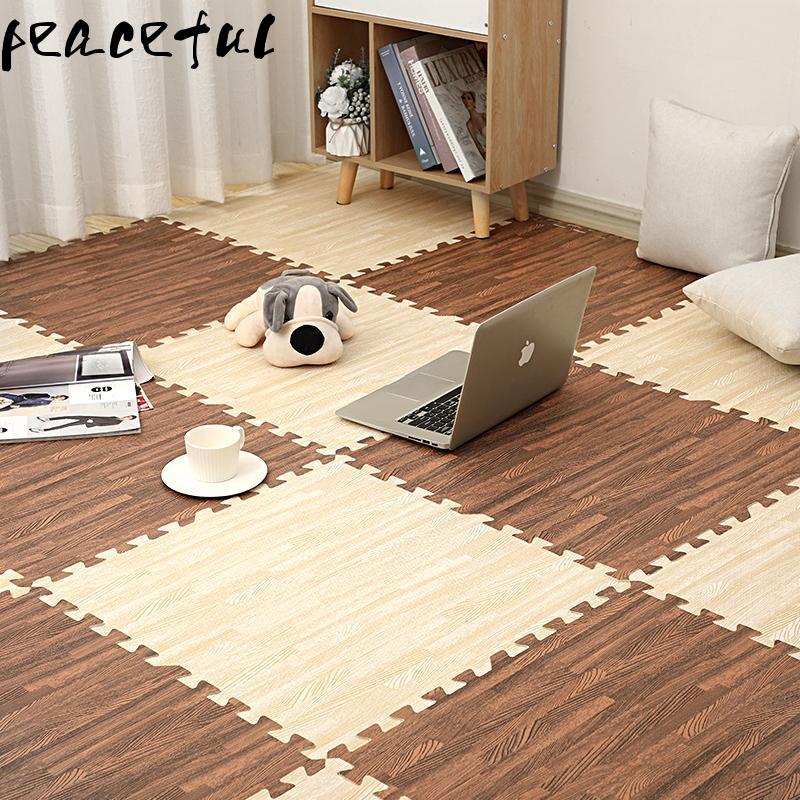 8pcs 1set Wood Grain Foam Mats Crawling Paving Flooring Foam Mats Bedroom Mats Floor Mats Family Jigsaw Climbing Pads Shopee Philippines