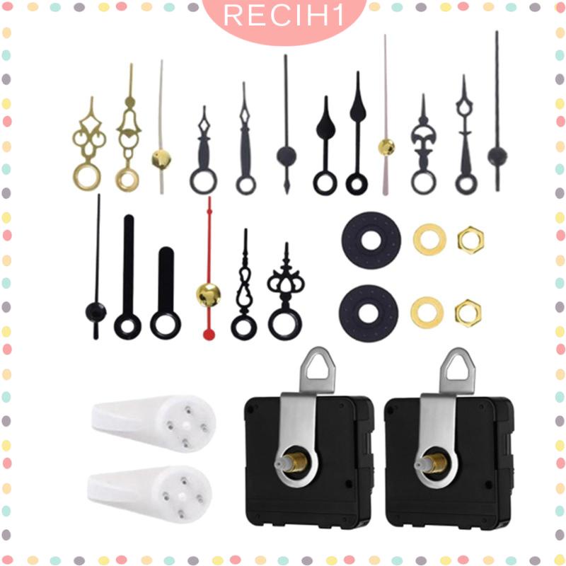 DIY Quartz Clock Movement Mechanism W/ 6 Sets Hands Quartz Clock Motor Kit Replacement Repair Tool for School Office Kitchen Home Classroom