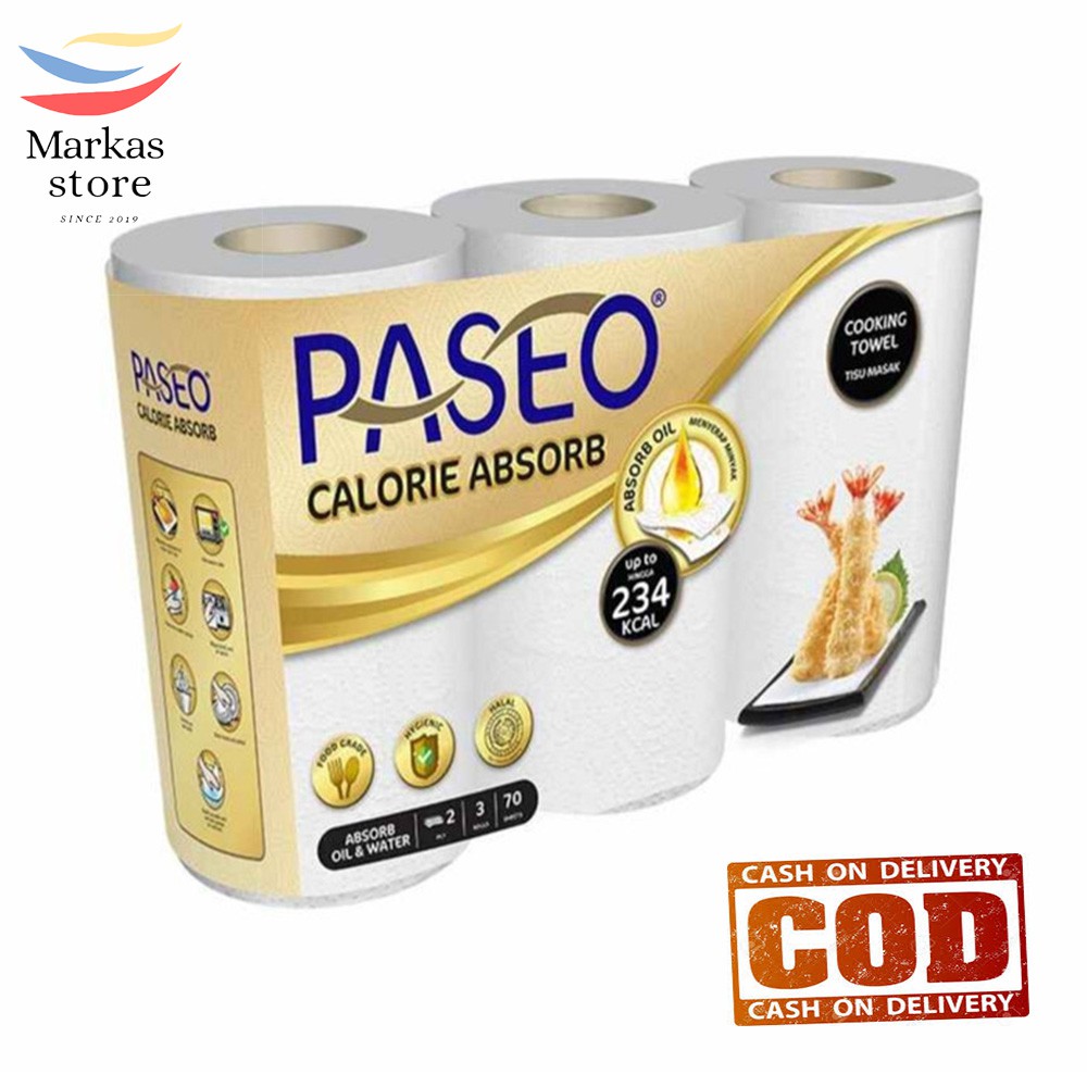 Paseo Elegant Kitchen towel 3 Roll 2 ply Kitchen Tissue Shopee