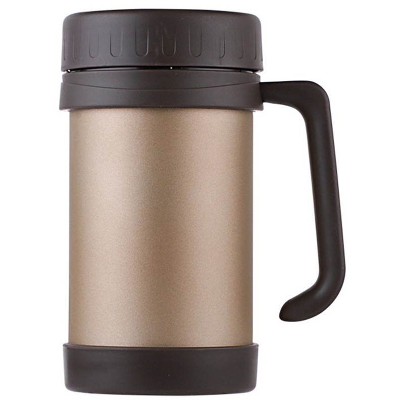 500Ml/17Oz Mug Stainless Steel Vacuum Flasks Thermoses Gold