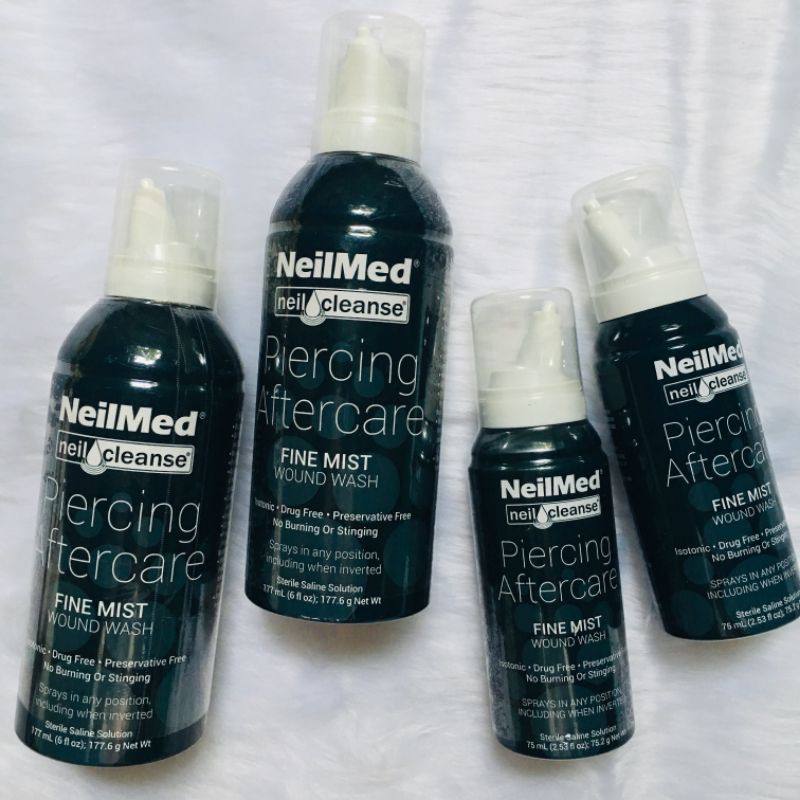 NeilMed Piercing Aftercare Fine Mist Saline Solution Spray Shopee