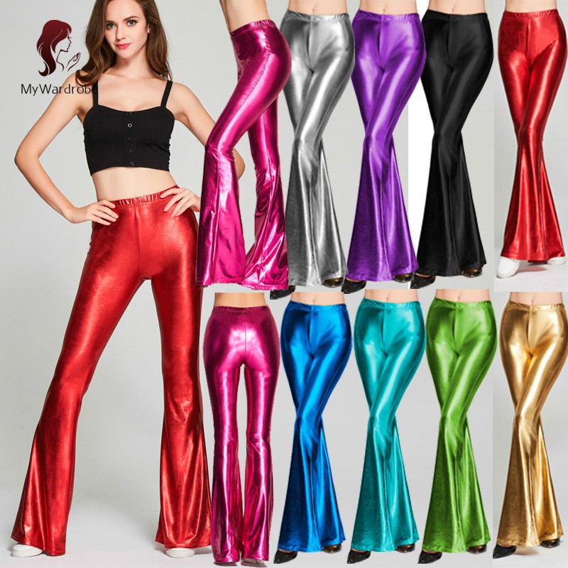 shiny bell bottoms