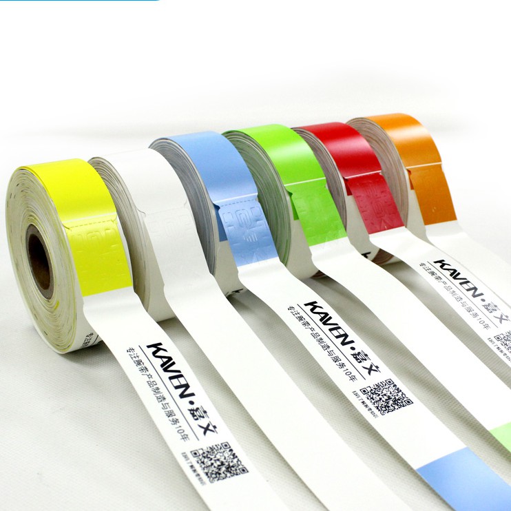Selfadhesive Printable Wristband roll, 100 pcs per roll, water proof