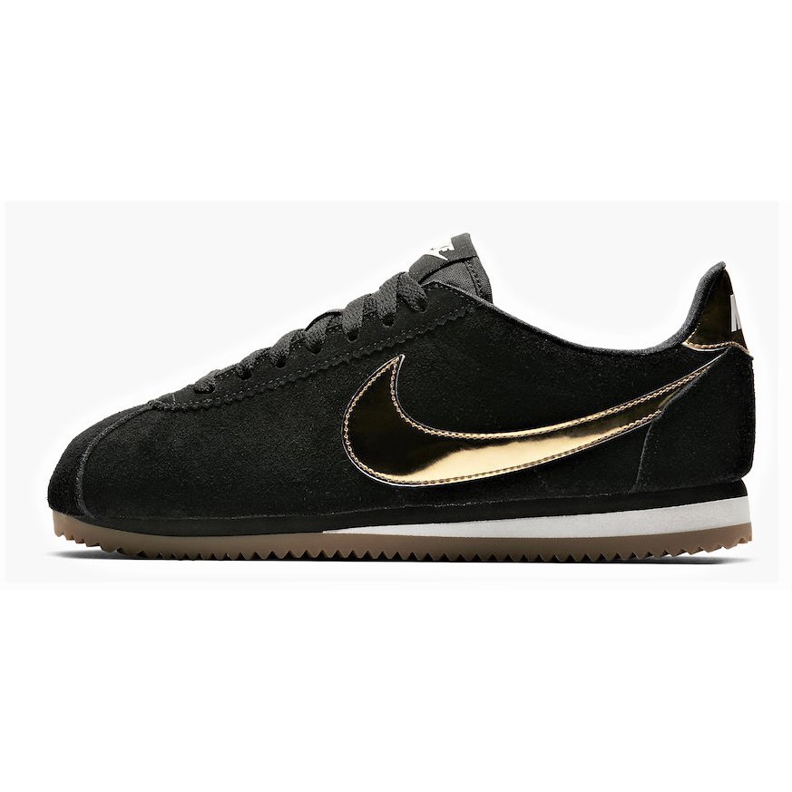 nike cortez black suede