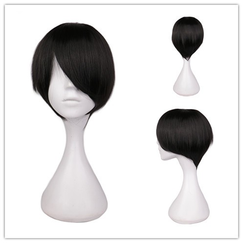 black cosplay wig