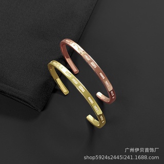 A apm S925 Silver LOVE Morse Code Bracelet Simple Meaning Exquisite Light Luxury ins Couple Trendy NO.YB0914