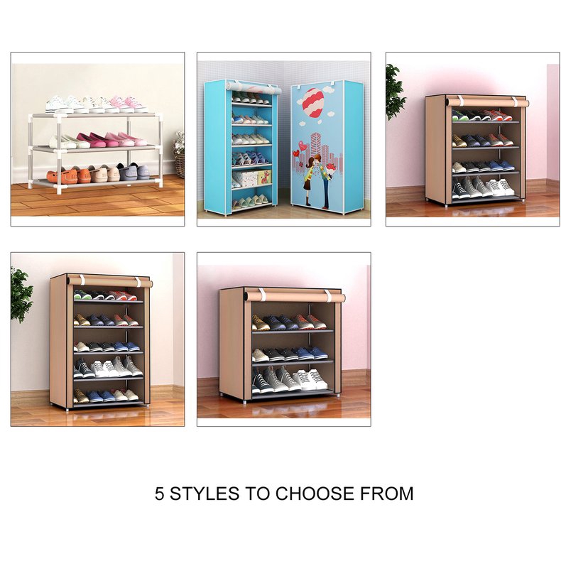 Syp Shoe Rack Organizer Shoe Storage Cabinet Tower With Nonwoven Fabric Cover Shopee Philippines