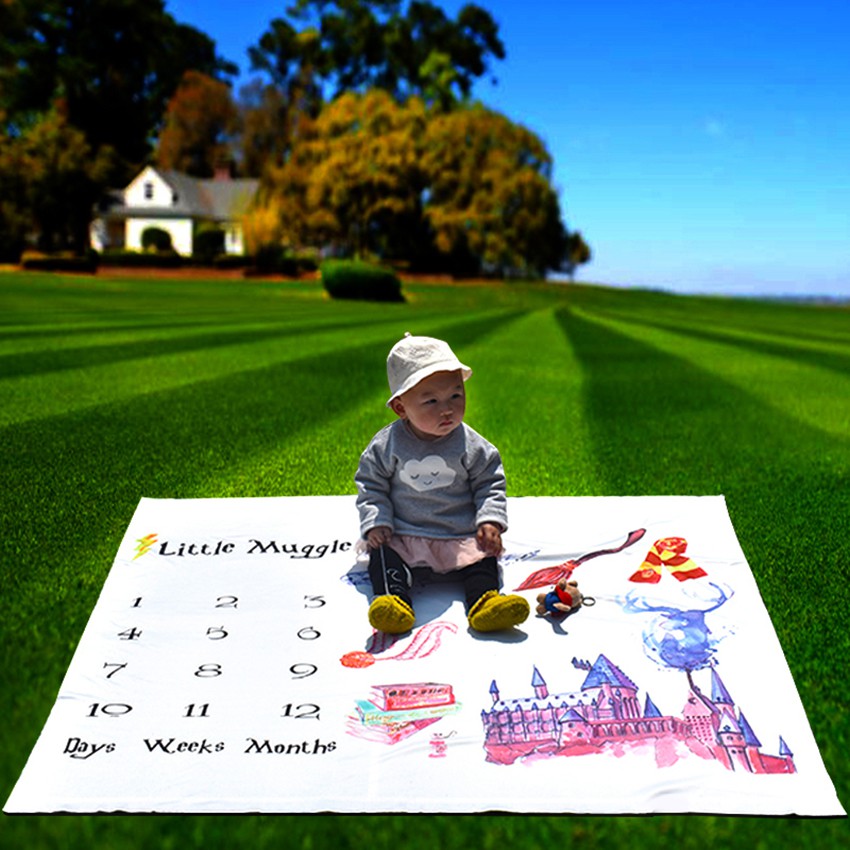 harry potter baby milestone blanket