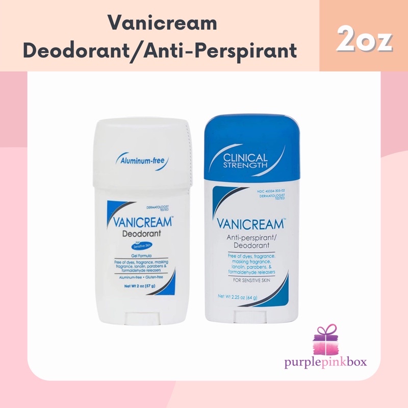 Vanicream Aluminium Free Deodorant or Clinical Strength Deo Anti