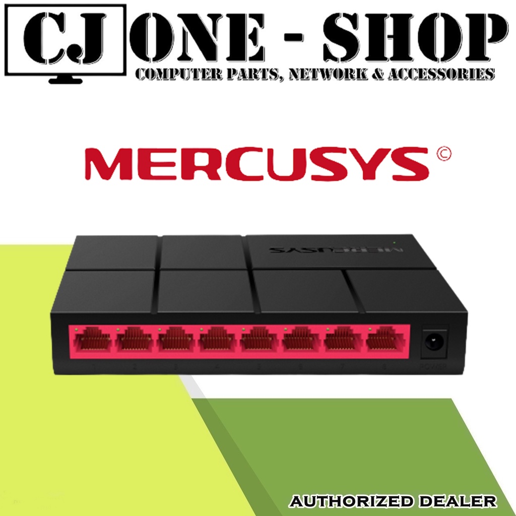 Mercusys MS108G 8Port 10/100/1,000 Mbps Desktop Switch Gigabit Ports