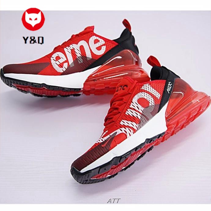 Nike Air Max 270 x Supreme Shoes Men Airmax 27c Running Shoes Sport  Sneakers Red | Shopee Philippines