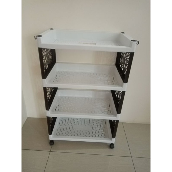 Elegant Multipurpose Rack with hooks and wheels Shopee Philippines