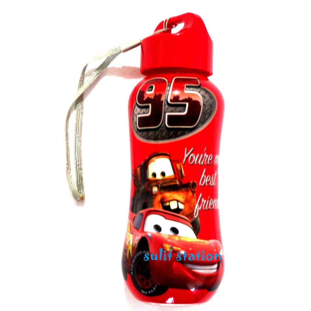 PIXAR CARS LIGHTNING McQUEEN DRINKING WATER BOTTLE TUMBLER JUG with