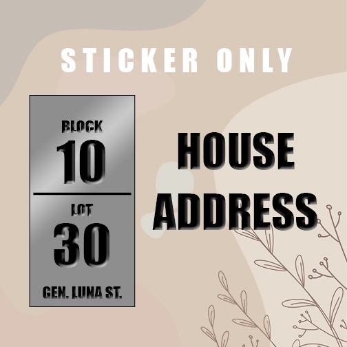 House Address (Sticker Only) | Shopee Philippines