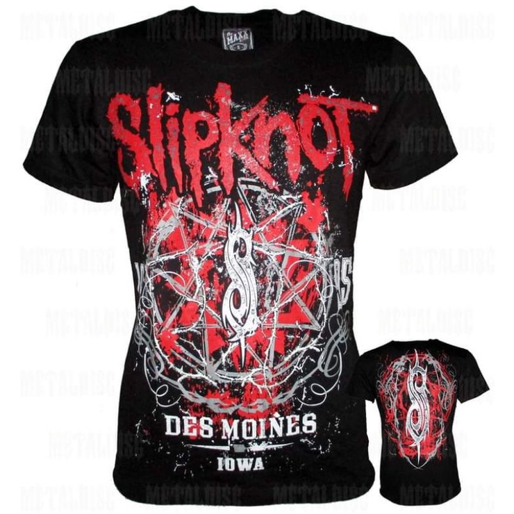 SLIPKNOT DES MOINES IOWA theMAXX ROCK BAND SHIRT size S M L XL Shopee