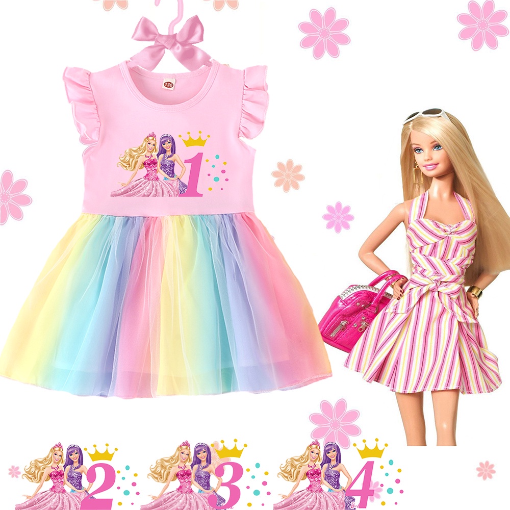 Barbie Princess Dress Birthday Theme Dress for Baby Girl 14th Birthday
